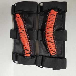 Paracord Grab Handles‎ Black and Red
